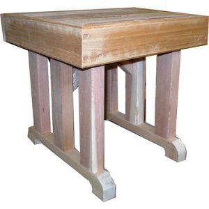 18 Inch Cedar Bench | Pedestal