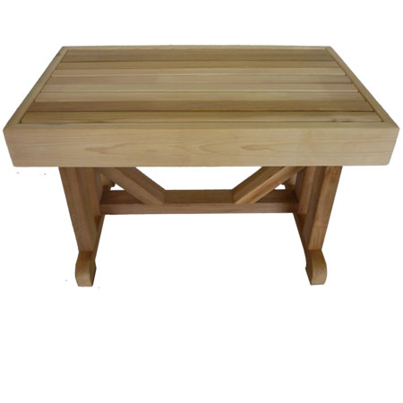 Sturdy 18x24 Freestanding Cedar Bench | Cedarbrook Sauna + Steam 18X24PED