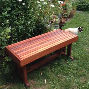 18" x 42" Freestanding Cedar Bench | No Visible Fasteners