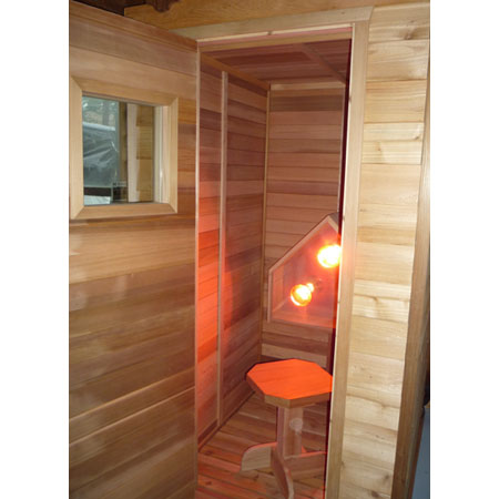 Outstanding 1 Person Indoor Sauna Kit / Freestanding Pre-Fab Modular | Cedarbroo 36X42PF