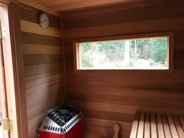 4x7 Cedar Sauna Materials Package 3 4x6 out slant inside