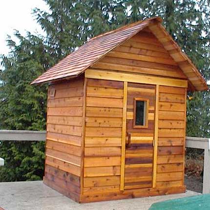 Custom 5x6 Outdoor Home Sauna Kit / Freestanding Pre-Fab Modular | Cedarbrook Sa 5X6OPF