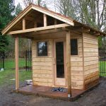 outdoor sauna kit porch 5x7 front