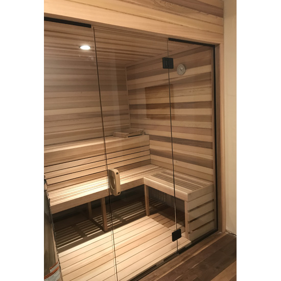 All Glass Sauna Side Wall Cedarbrook Sauna Steam