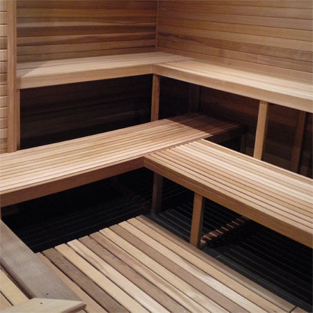 Custom 8x8 Indoor Sauna Kit / Freestanding Pre-Fab Modular | Cedarbrook Sauna + HRVM3 8X8PF