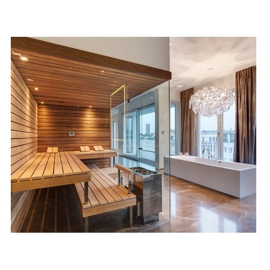 7x10 Cedar Sauna Materials Package 2 two glass walls