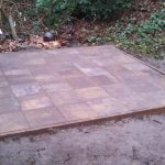 sauna outdoor paver pad