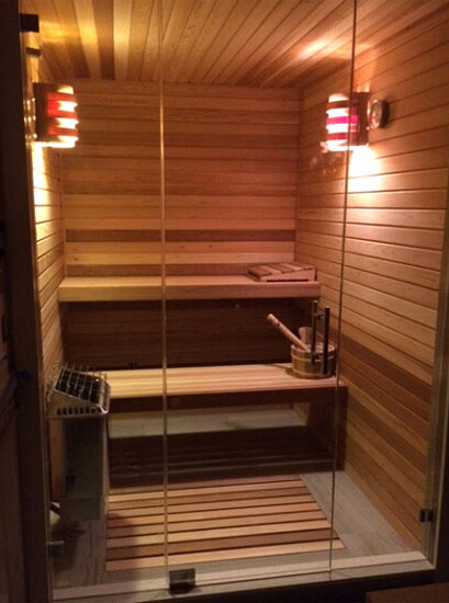 5x6 Cedar Sauna Materials Package 1 all glass front wall