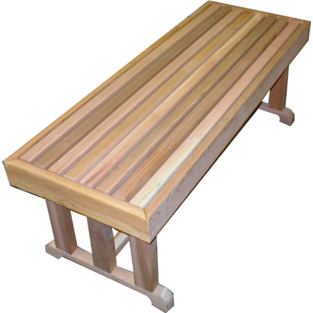 6 Foot Cedar Bench / 18x72" Freestanding Pedestal | Cedarbrook Sauna + Steam 18X72PED