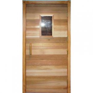 Commercial Sauna Door 38×82 RO + Small Window