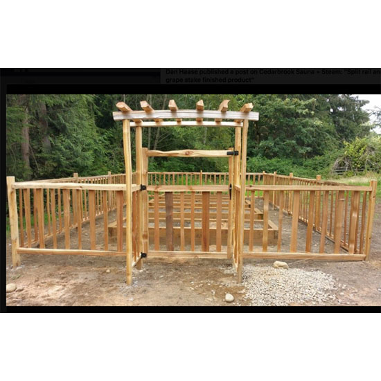 Split Cedar Fencing Line Posts | Cedarbrook Sauna + Steam