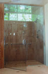 EL 20 Steam Glass Enclosure with Glass Panel and Transom