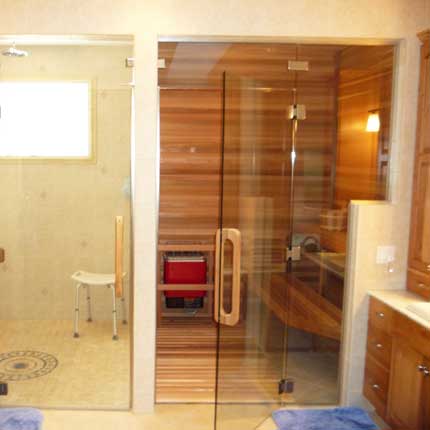 Eurolite EL10 All Glass Door, Wall + Transom | Cedarbrook Sauna + Steam EL10-TRSM