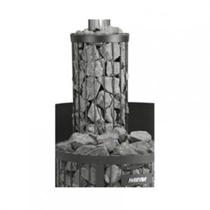 Harvia Legend Rock Cage Around Pipe