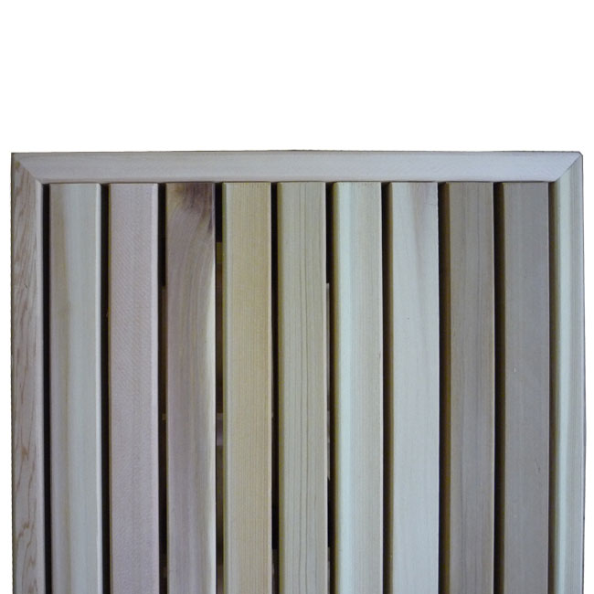 5 Foot Cedar Bench / 18x60" Freestanding Pedestal 6 pedestal bench mitred corners