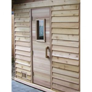 Prefab Sauna Door + 10"x18" Window + 1x8 exterior bevel siding | 1x8 Beveled Cedar Siding - 4ft