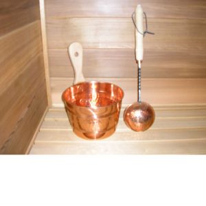 sauna copper ladle