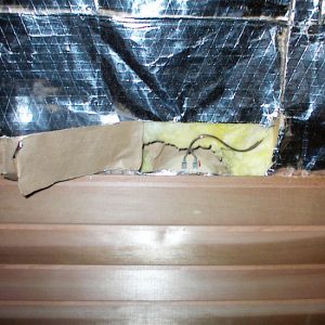 sauna foil exposed wall