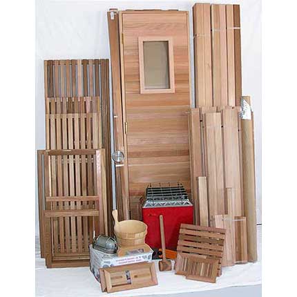 5x5 Cedar Sauna Materials Package 1 5x8 cedar sauna | 6x9 Sauna Kit | DIY Precut + Heater Package