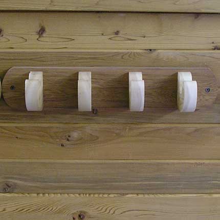 Sauna Towel Hook (4 Hooks, Cedar) | Cedarbrook Sauna + Steam 4HOOK