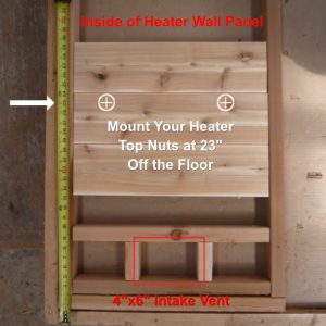 Wall Mounted Sauna Heater Guide Marks for Vent