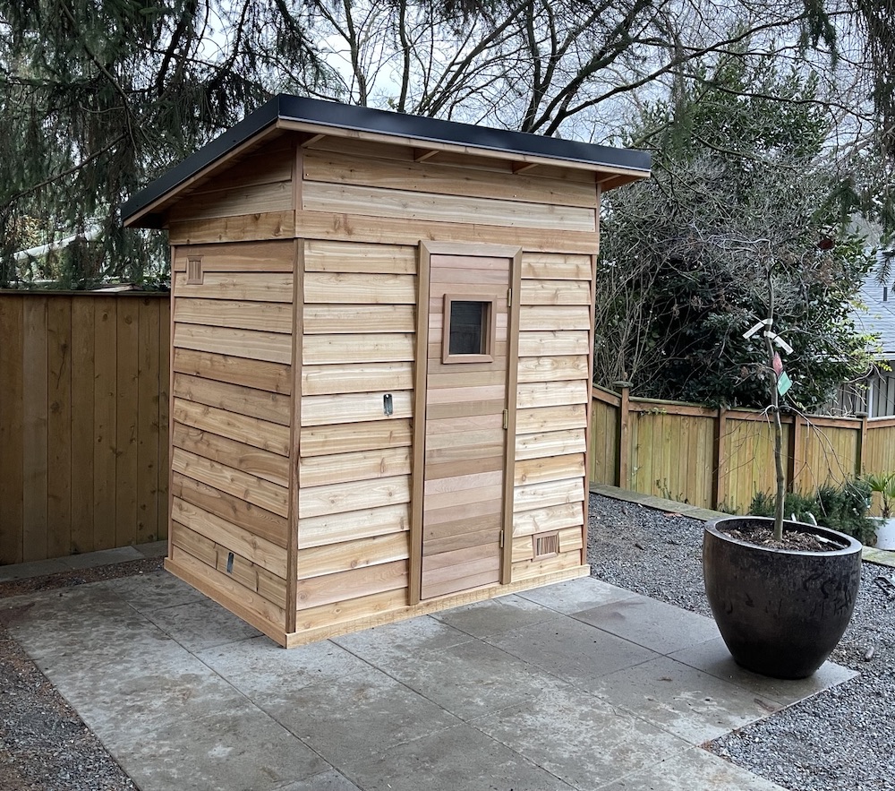 Custom 4x6 Outdoor Home Sauna Kit / Freestanding Pre-Fab Modular | Cedarbrook Sa 4X6OPF