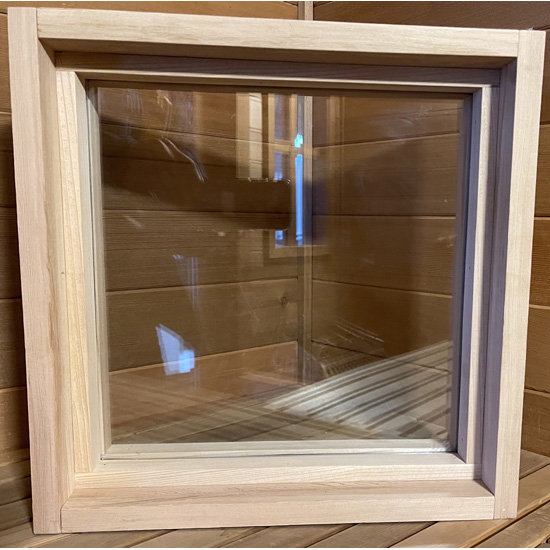 13x13 Sauna Window | Cedarbrook Sauna + Steam 13X13W