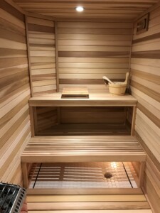Small cedar sauna bench | 4ft cedar sauna bench
