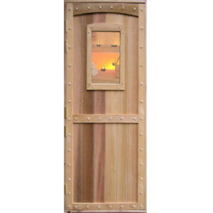 Arched & Plugged Sauna Door