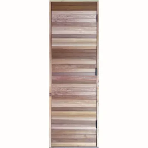 Cedar Clad Sauna Door 24x72 RO with no window