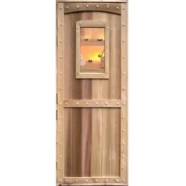 Arched and Plugged Solid Core Sauna Door
