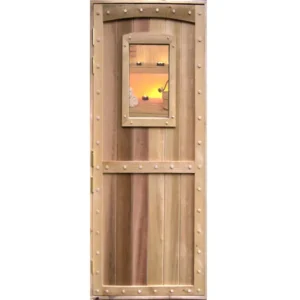 Arched and Plugged Solid Core Sauna Door