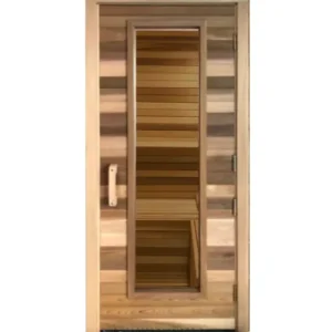Wide Clad Sauna Door / 32×82 RO + 16×67 Window