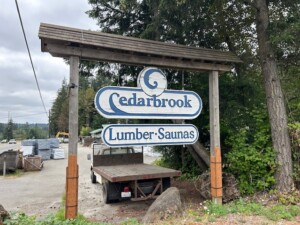 Cedarbrook Sauna Retail Sign