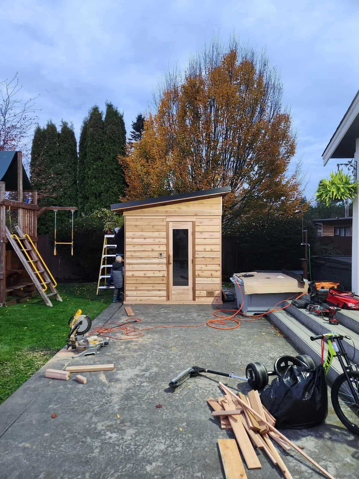 6x7 Outdoor Trumpkin Sauna Kit / Freestanding Pre-Fab Modular