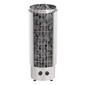 Harvia Cilindro HPC HP Electric Sauna Heater | Built in Controls (Front View)