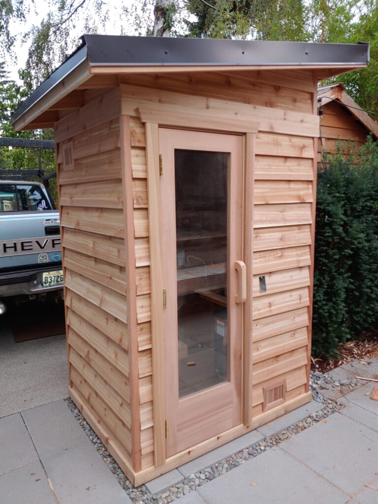 Custom 3x4 Outdoor Sauna Kit / Freestanding Pre-Fab Modular | Cedarbrook Sauna + 3X4OPF