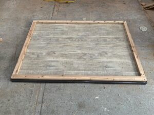 Exterior Prefab Sauna Base Tray Lengthwise