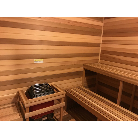 5x7 Cedar Sauna Materials Package 7 Harvia Cilindro Heater Guard Rail Diagram