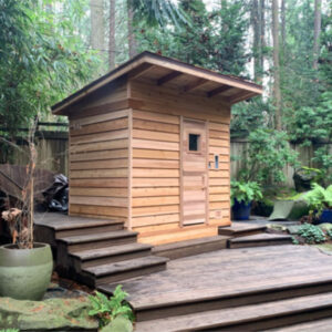 5x7 outdoor sauna kit sloped roof